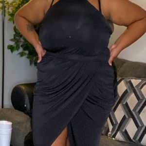 Black halter dress